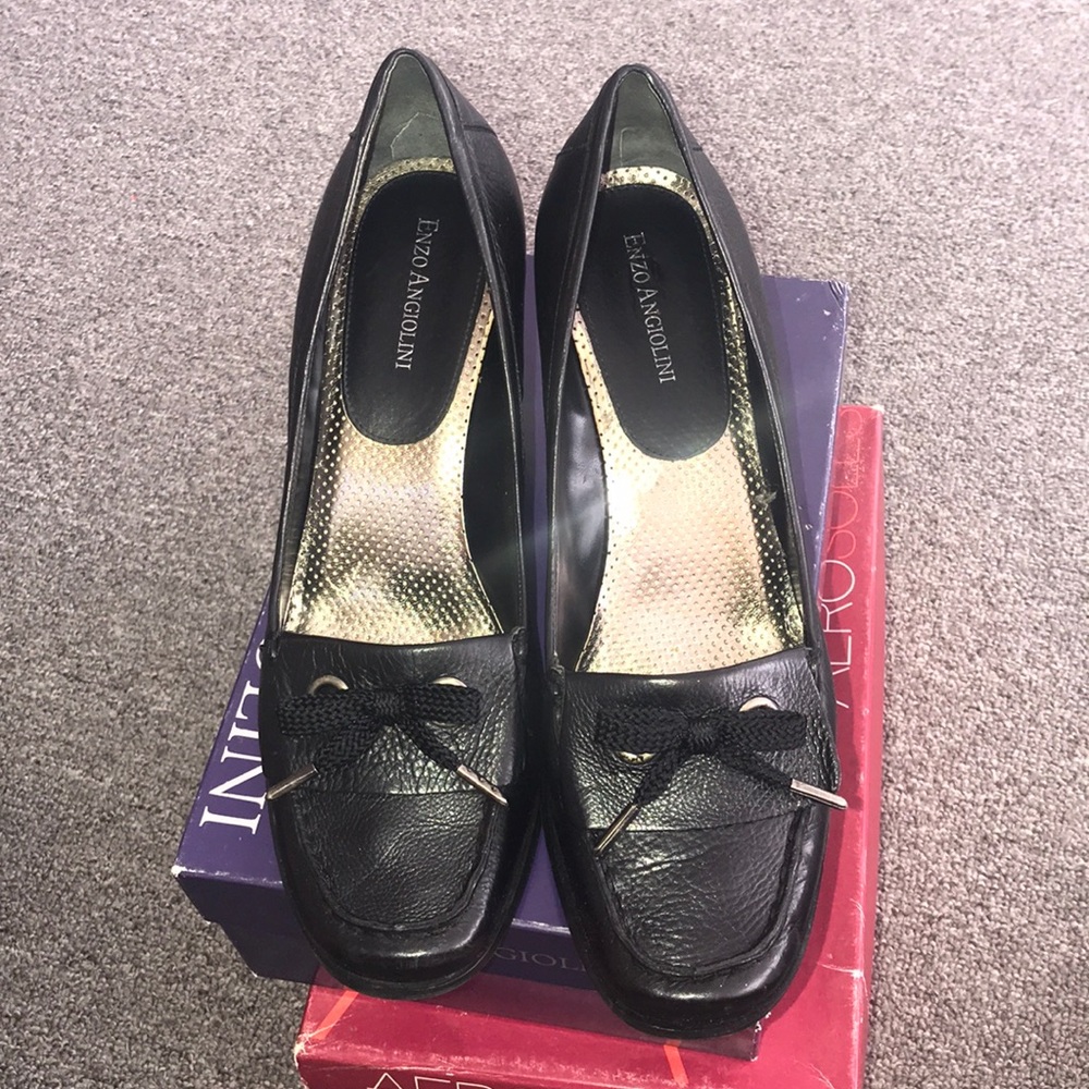 Enzo Angiolini Black Leather Shoes In Box - Picture 2 of 4